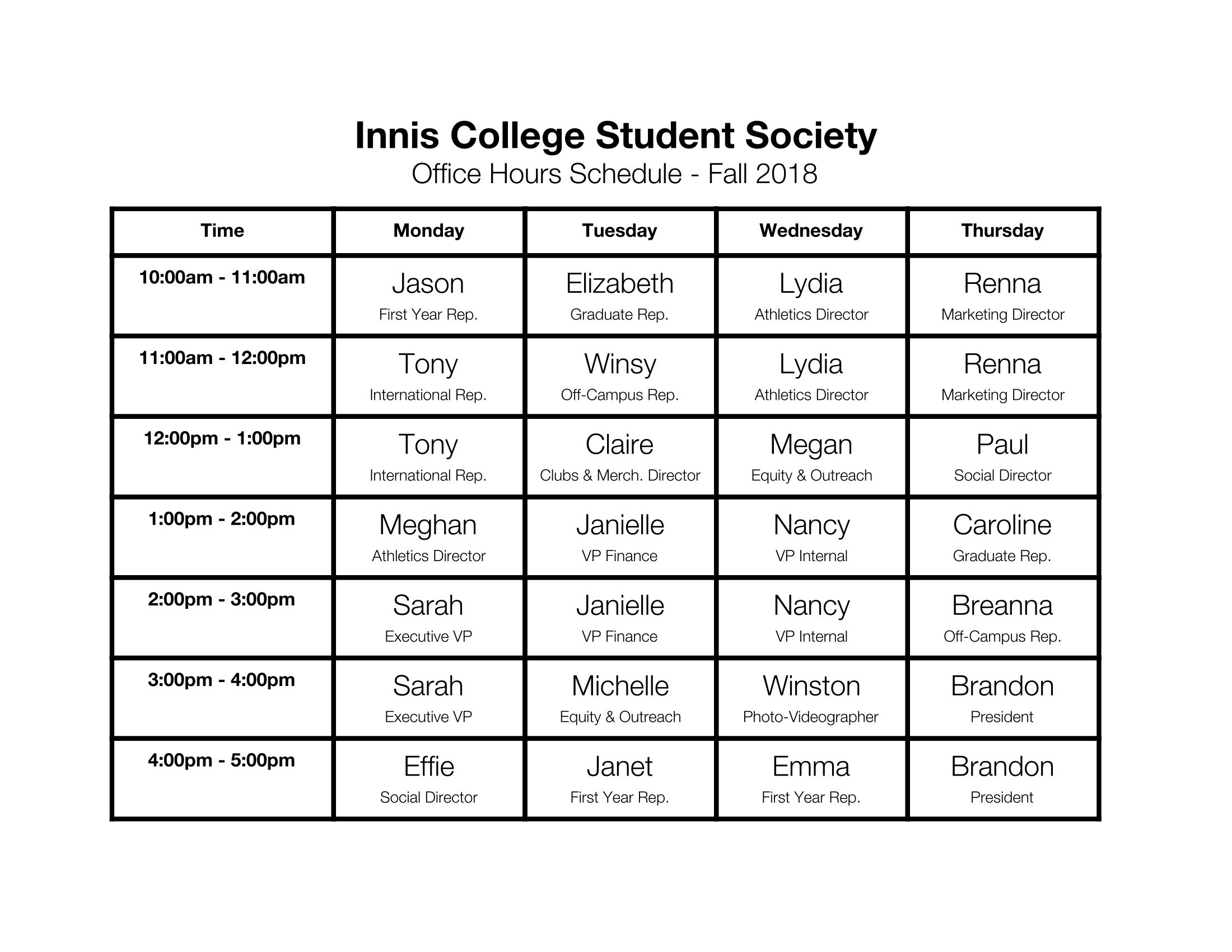 Icss Innis College Student Society